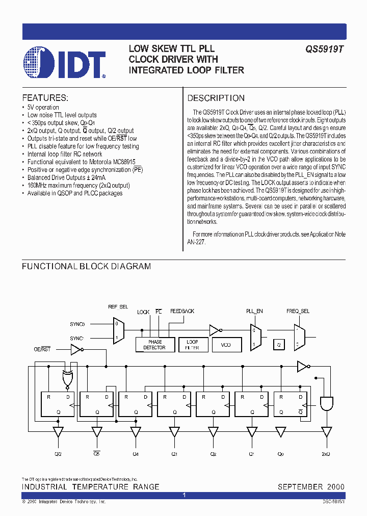 QS5919TDATASHEET_998922.PDF Datasheet