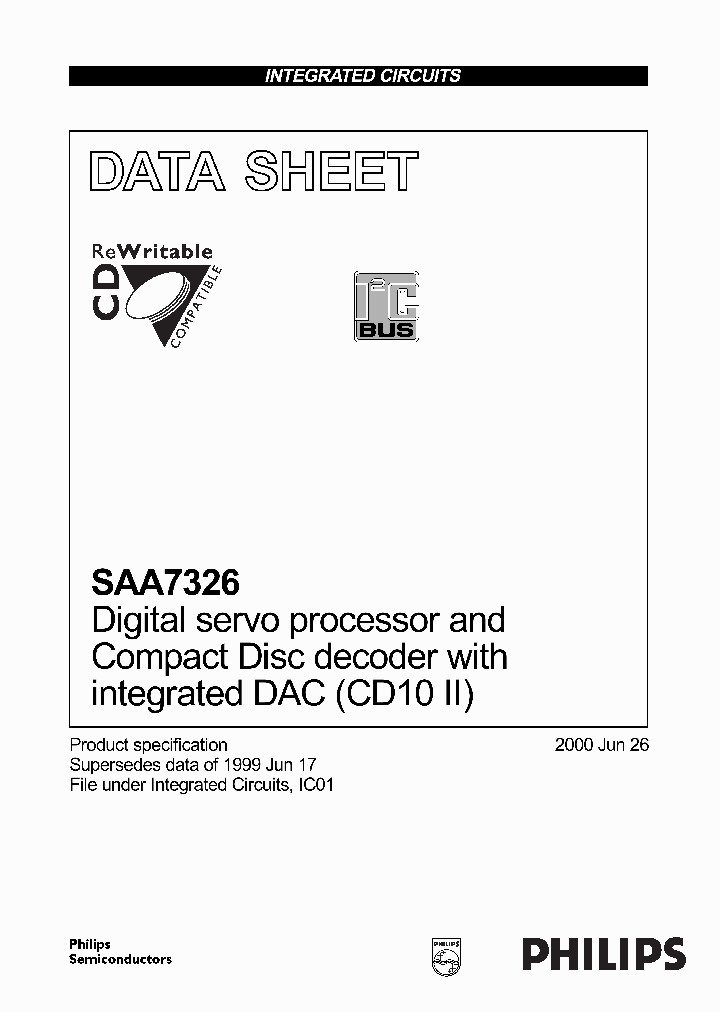 SAA73262_999432.PDF Datasheet