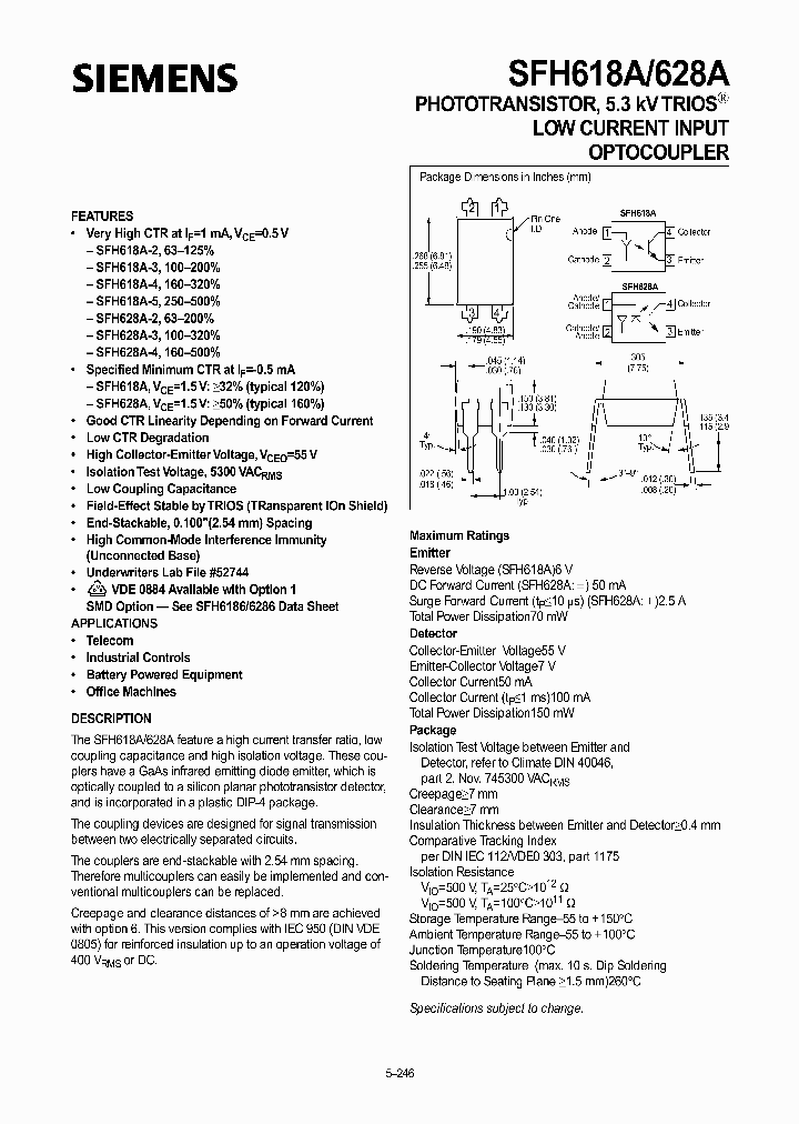 SFH618XA_1002031.PDF Datasheet
