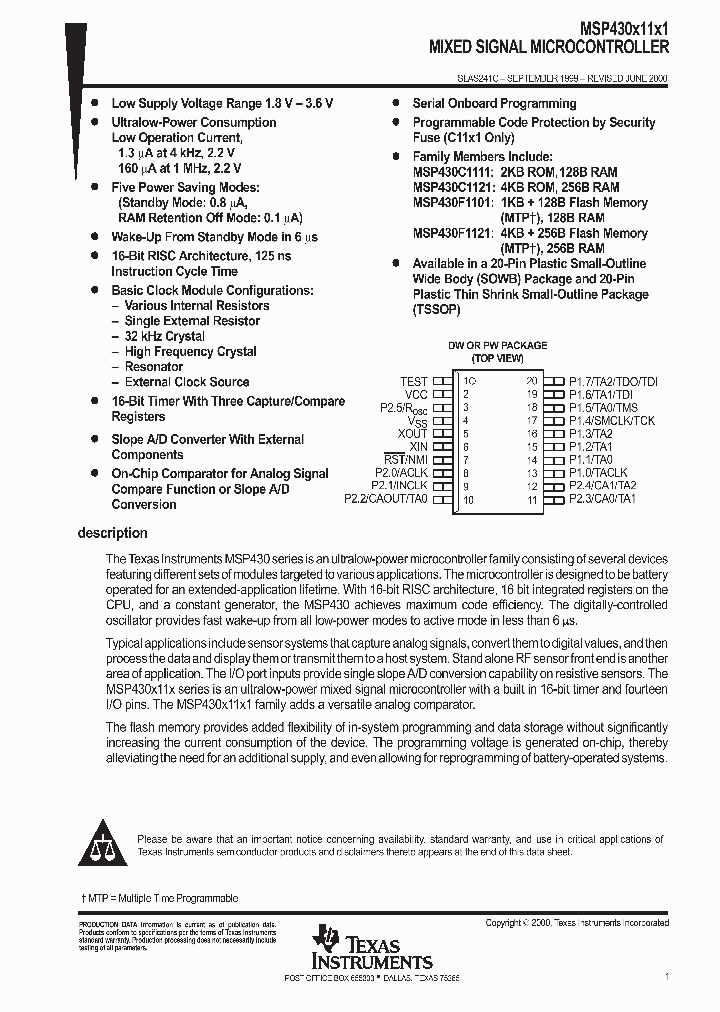 SLAS241C_1002390.PDF Datasheet