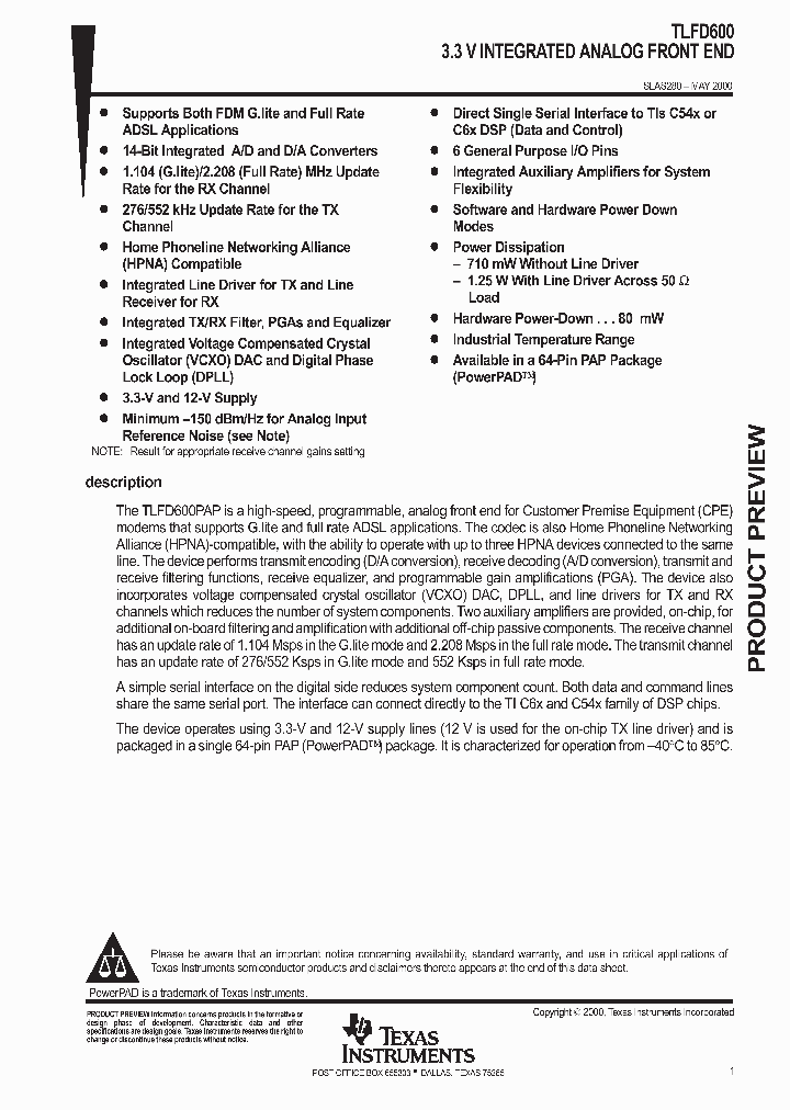 SLAS280_1002416.PDF Datasheet