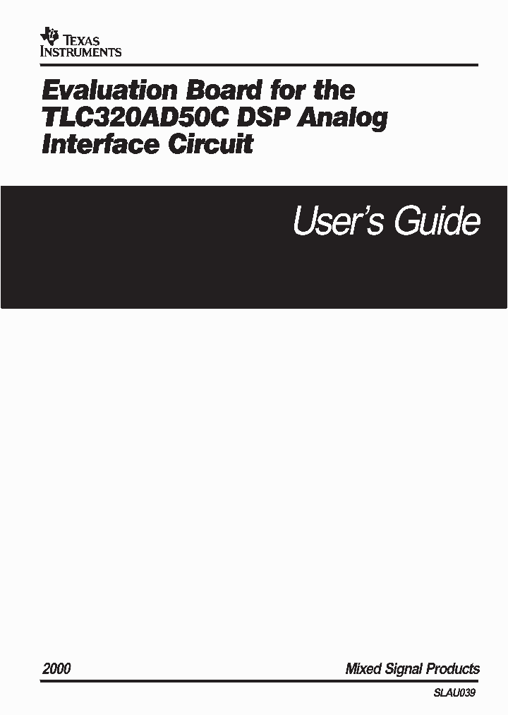 SLAU039_1002432.PDF Datasheet