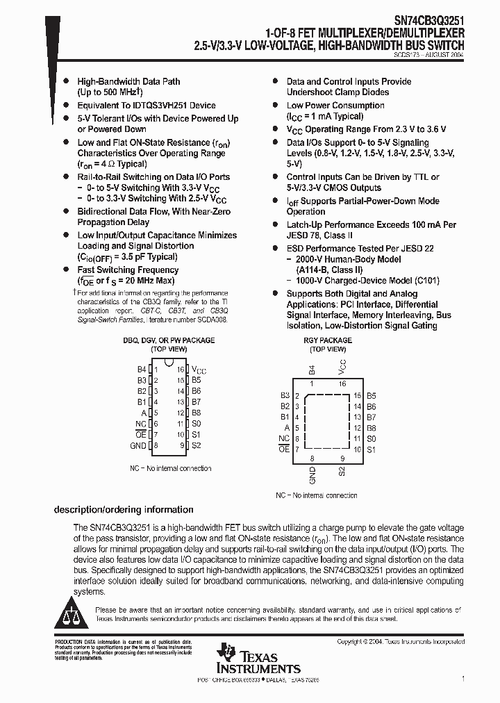SN74CB3Q3251_1004033.PDF Datasheet