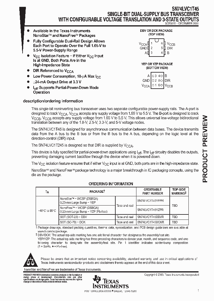 SN74LVC1T45_1004050.PDF Datasheet