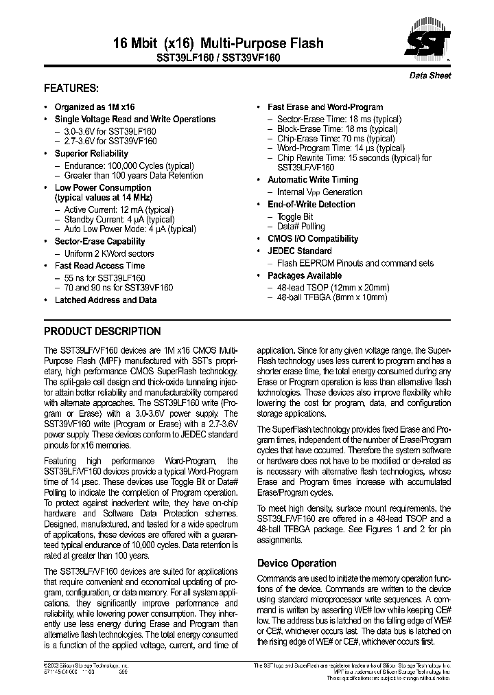 SST39VF160_1004409.PDF Datasheet
