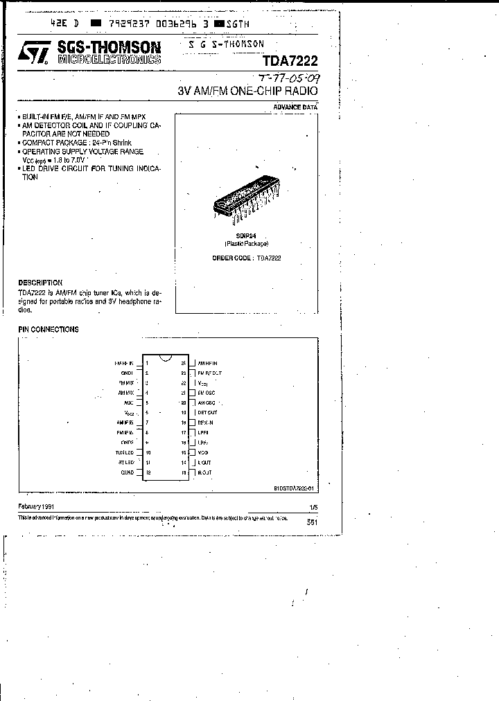 TDA7222_1005200.PDF Datasheet