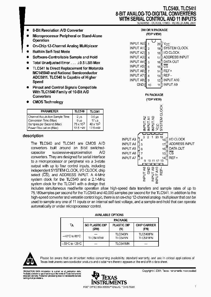 TLC541_1005560.PDF Datasheet