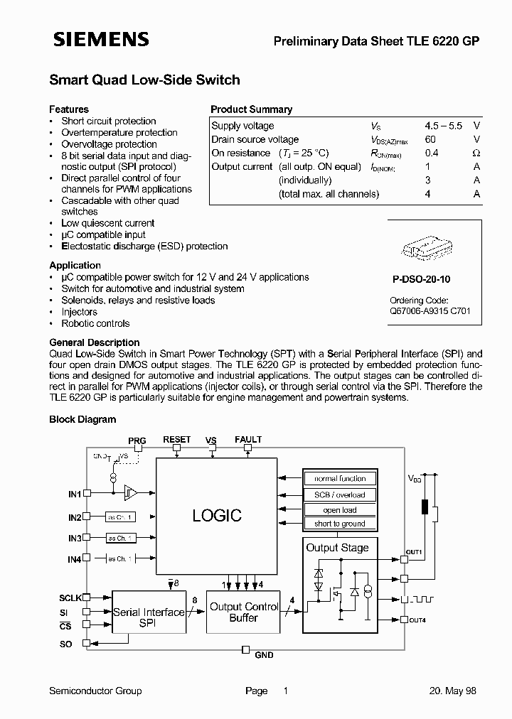 TLE6220_1005645.PDF Datasheet