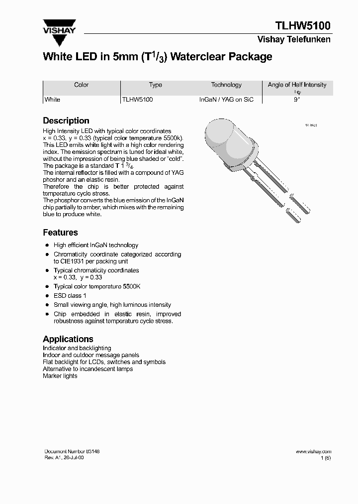 TLHW5100_1005685.PDF Datasheet