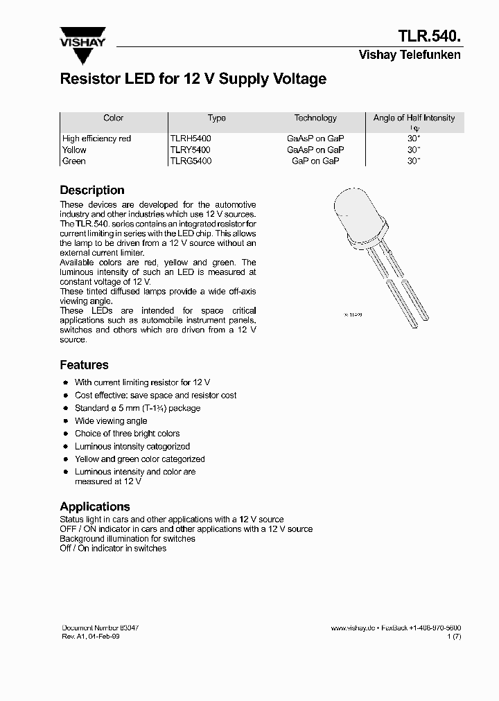 TLR540_1005739.PDF Datasheet