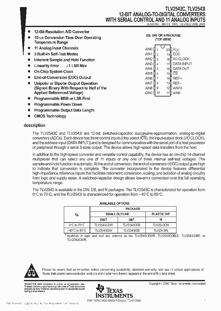 TLV2543_1005764.PDF Datasheet
