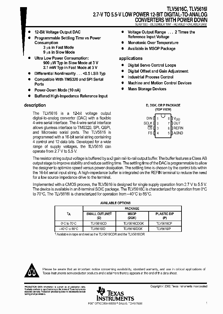 TLV5616_1005779.PDF Datasheet