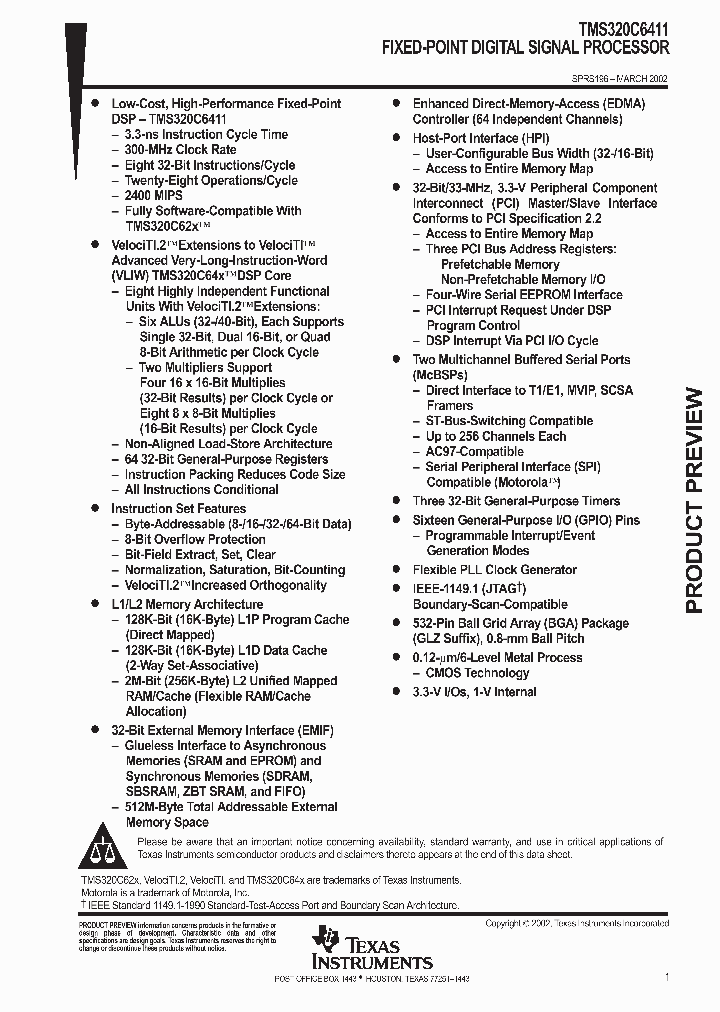 TMS320C6411_1005868.PDF Datasheet