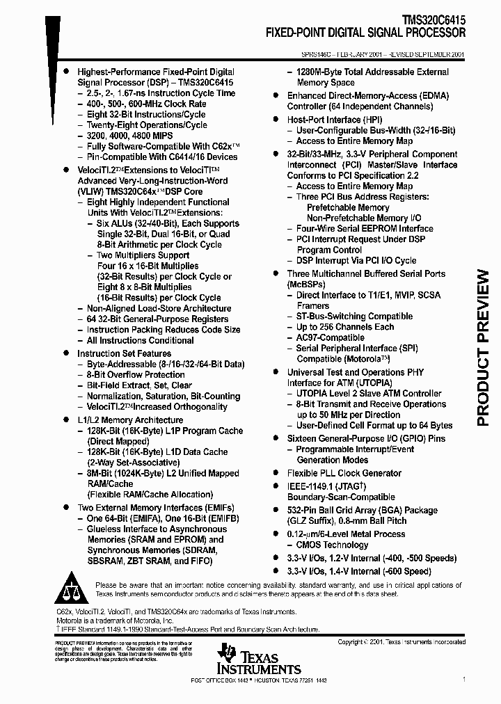 TMS320C6415_1005870.PDF Datasheet