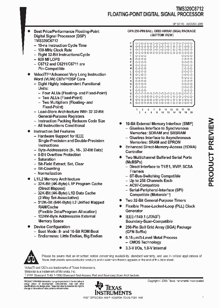 TMS320C6712_1005875.PDF Datasheet