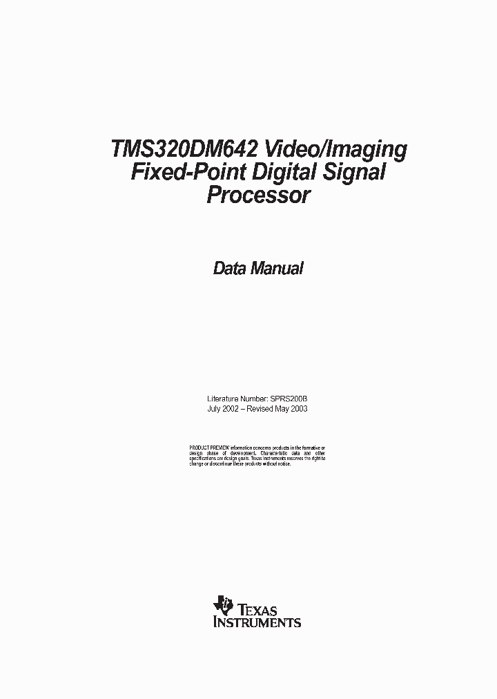 TMS320DM642_1005879.PDF Datasheet