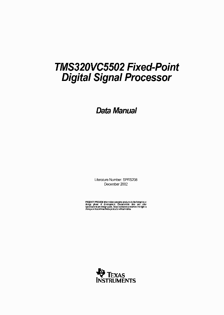 TMS320VC5502_1005890.PDF Datasheet