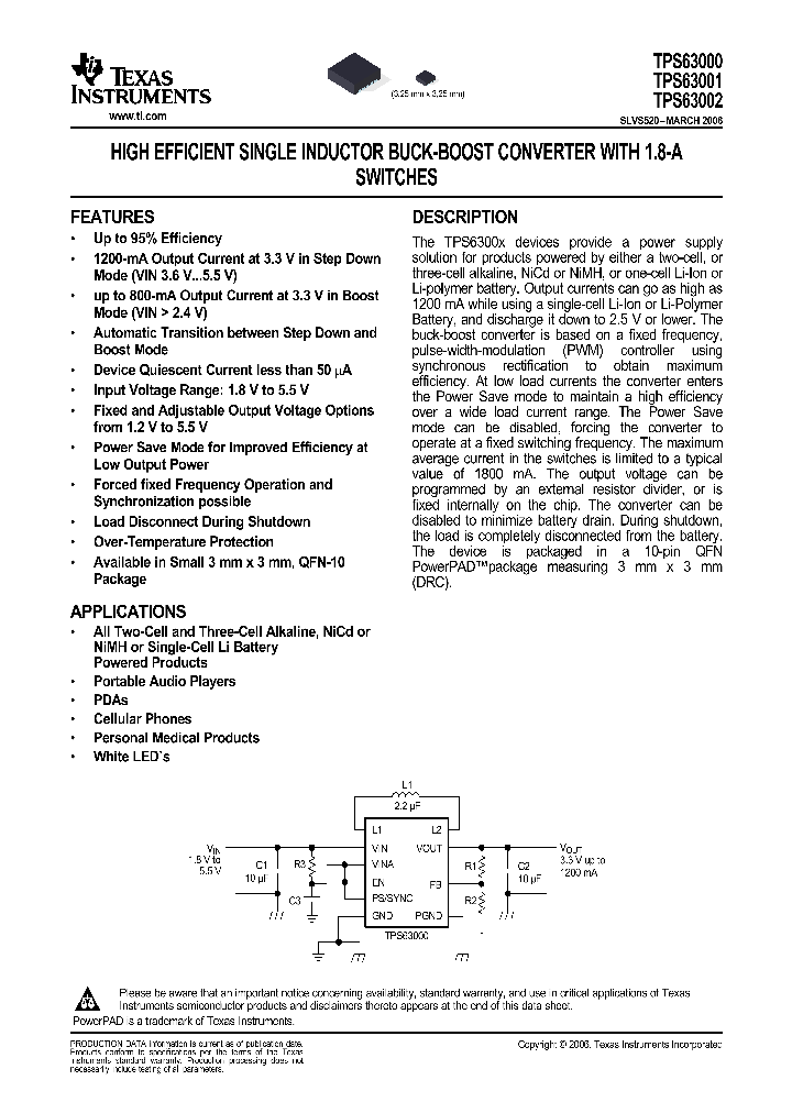 TPS63000_1006107.PDF Datasheet