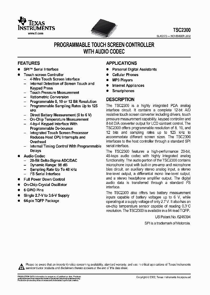 TSC2300_1006233.PDF Datasheet