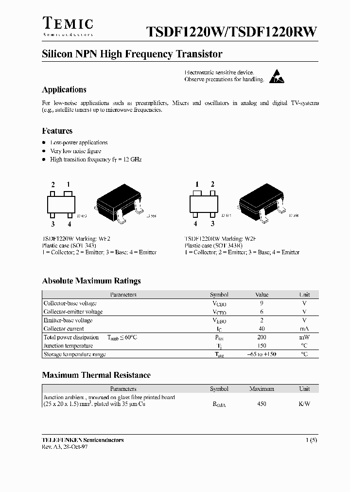 TSDF122W_1006255.PDF Datasheet