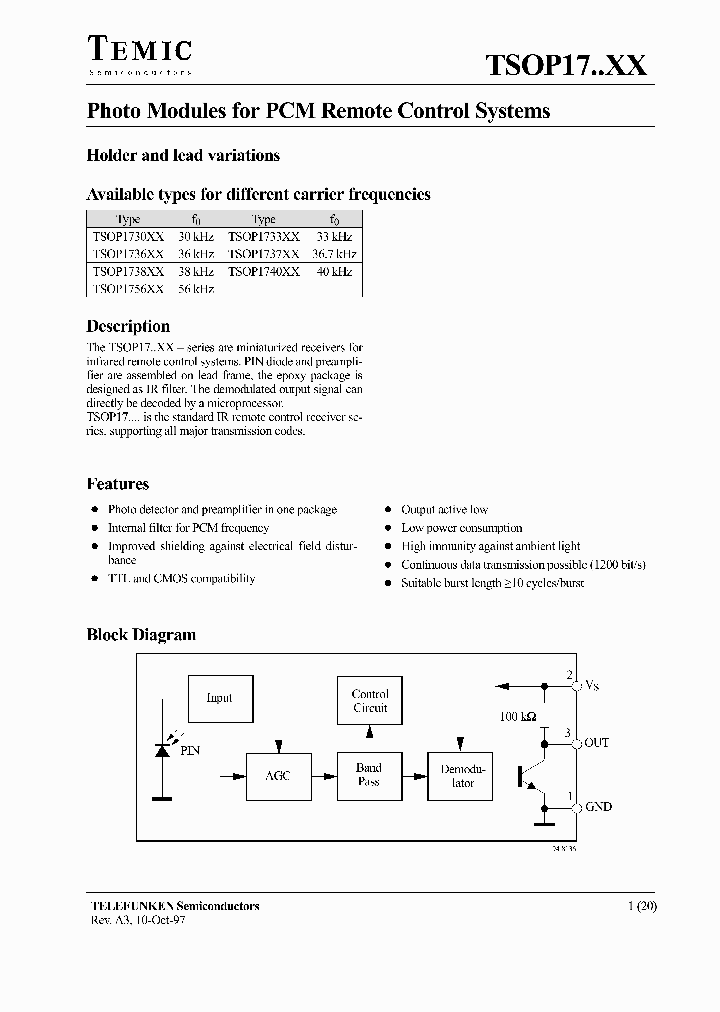 TSOP17XX_1006321.PDF Datasheet