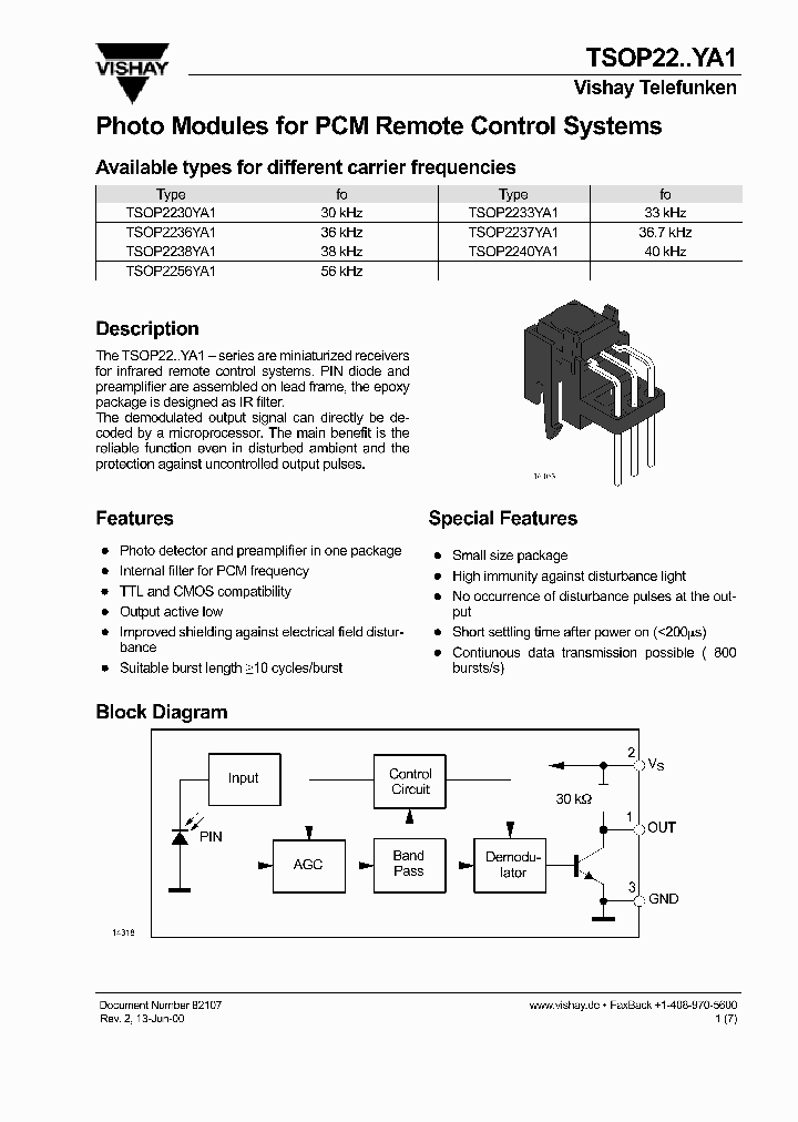 TSOP22YA1_1006359.PDF Datasheet