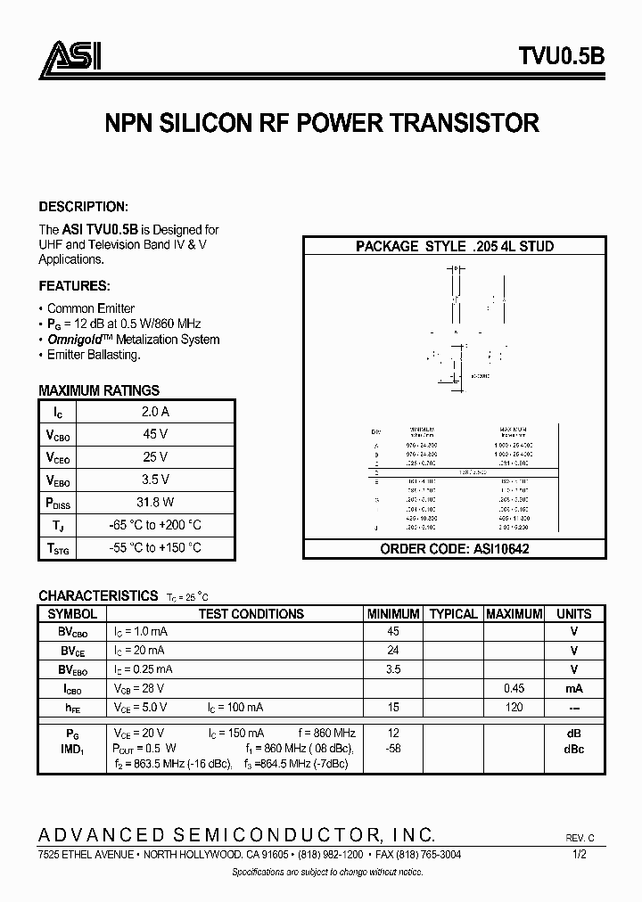 TVU05B_1006454.PDF Datasheet