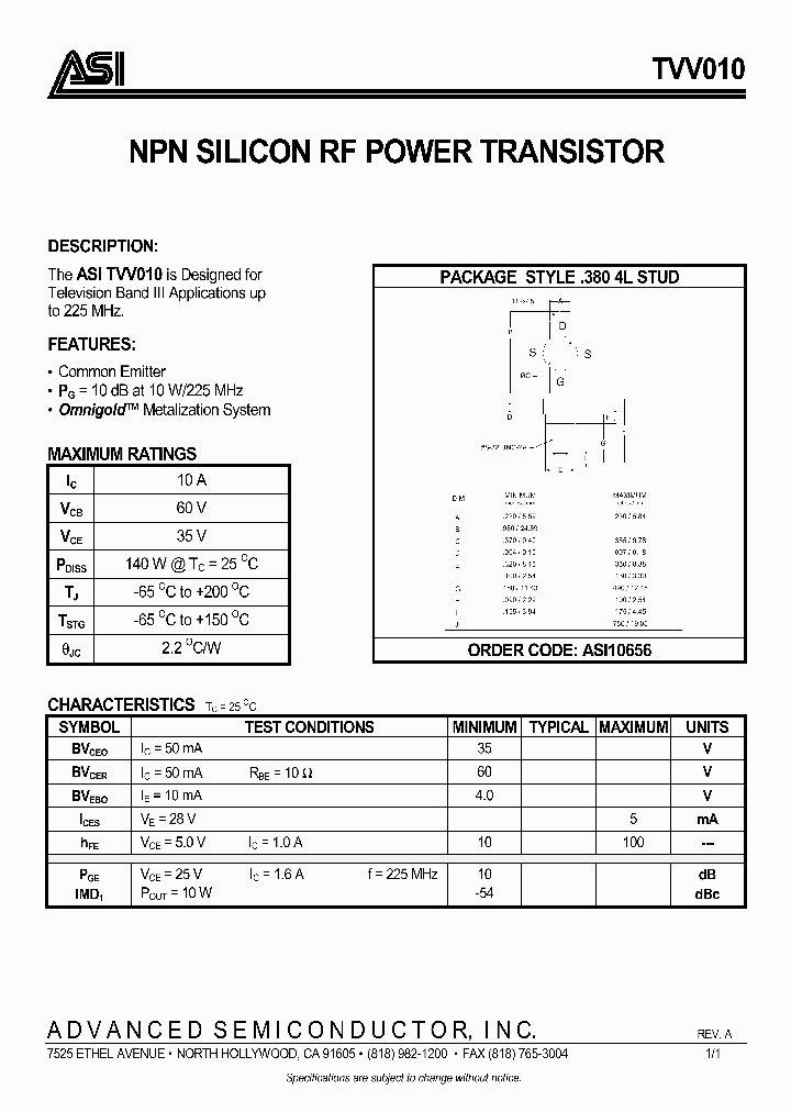 TVV010_1006470.PDF Datasheet