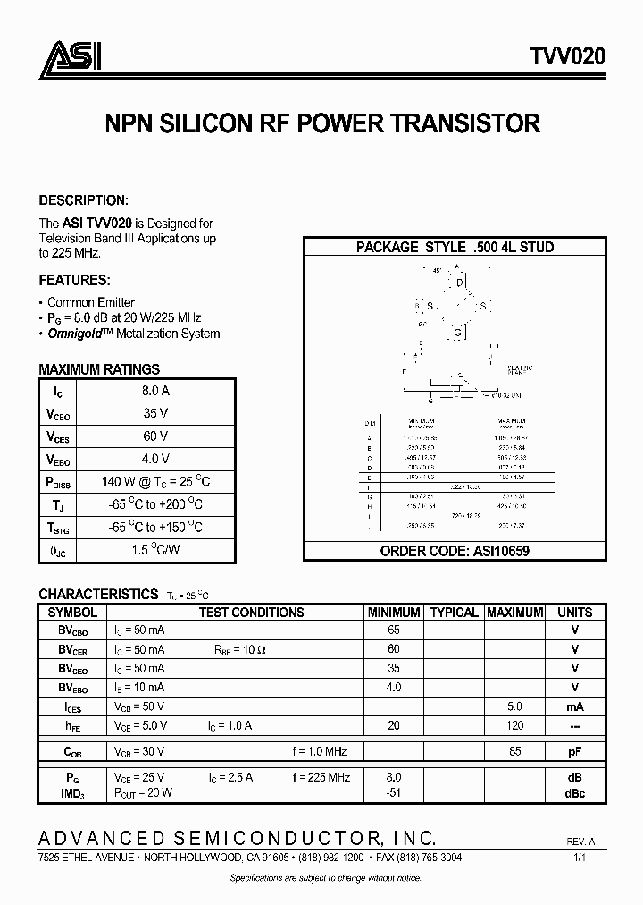 TVV020_1006473.PDF Datasheet