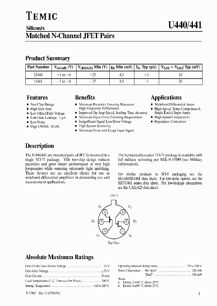 U440_1006616.PDF Datasheet