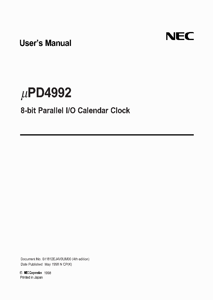 UPD4992CX_1006936.PDF Datasheet