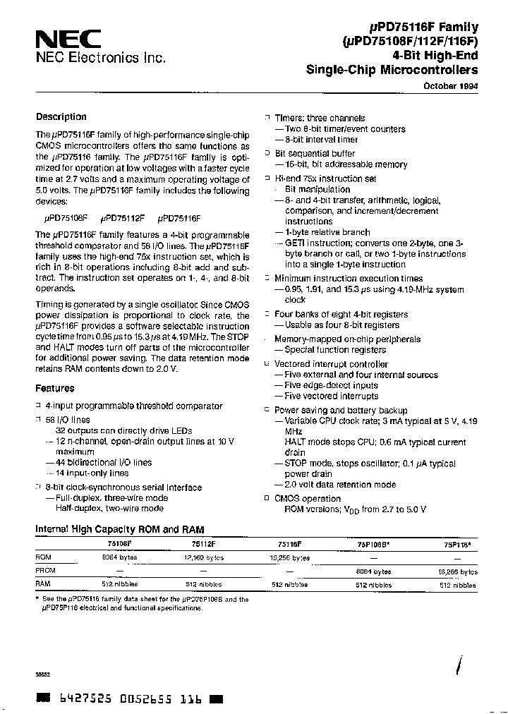 UPD75108_1006953.PDF Datasheet