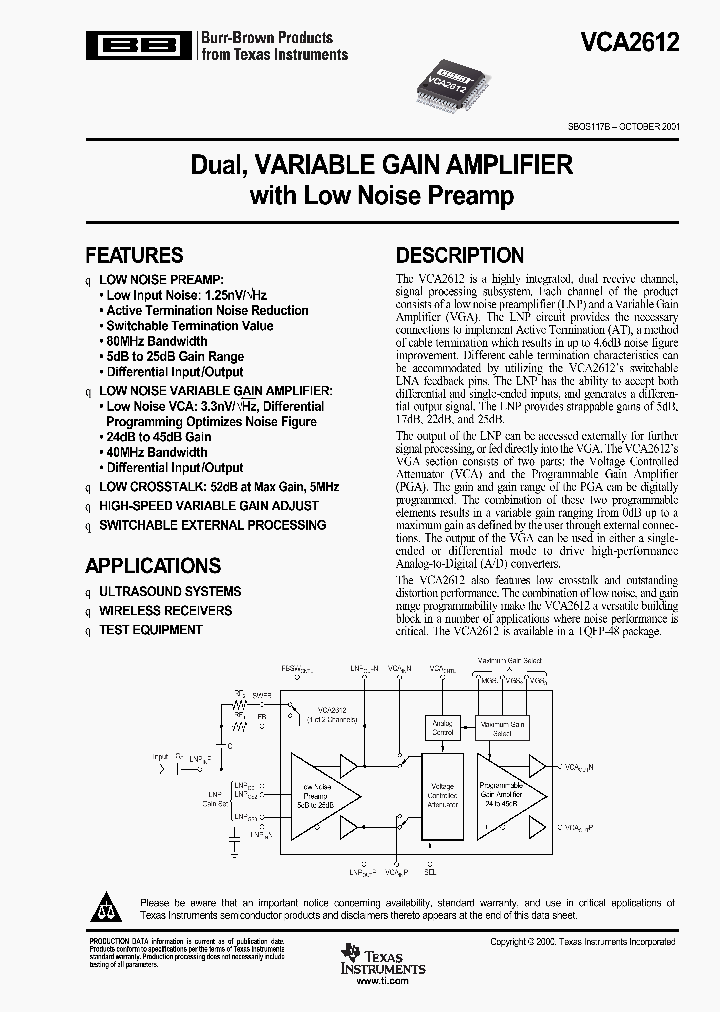 VCA2612_1007032.PDF Datasheet