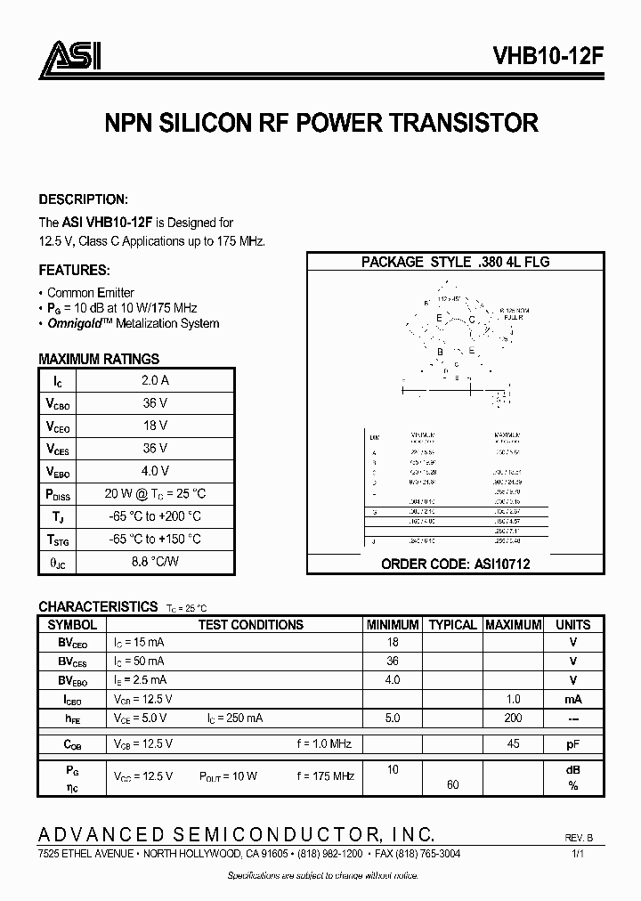 VHB1012F_1007063.PDF Datasheet
