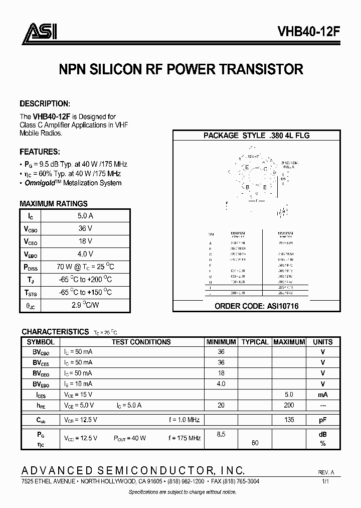 VHB4012F_1007069.PDF Datasheet