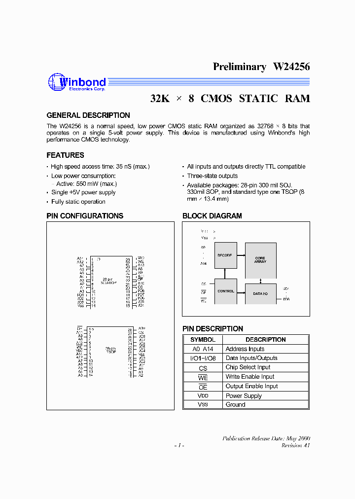 W24256-35A1_1007258.PDF Datasheet