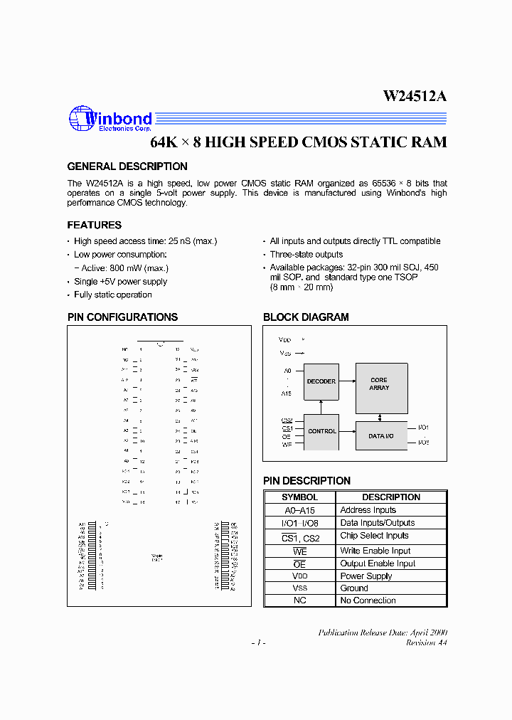 W24512AS_1007266.PDF Datasheet
