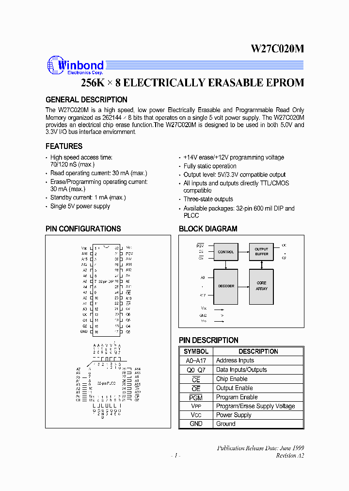 W27C020M_1007290.PDF Datasheet