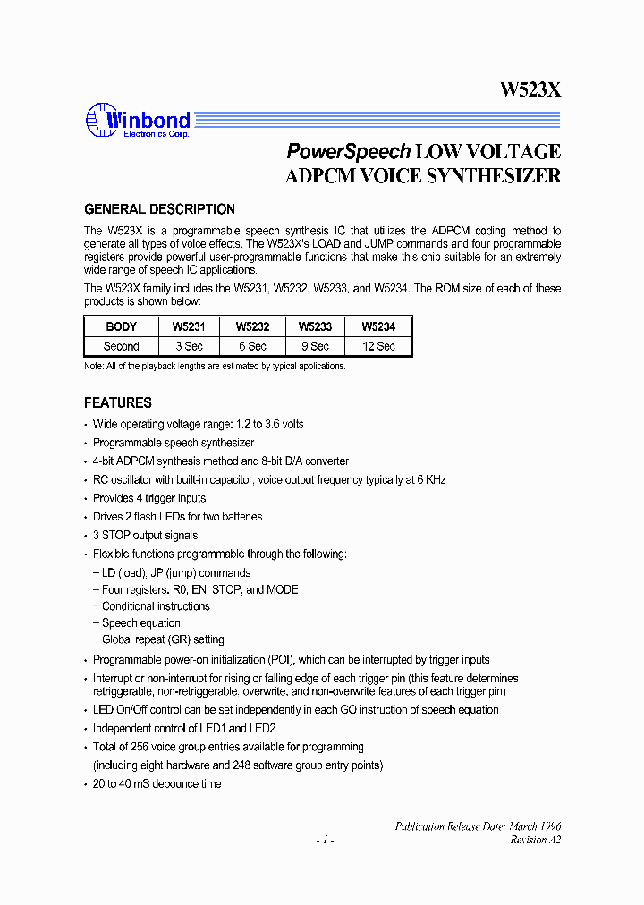 W523X_1007335.PDF Datasheet