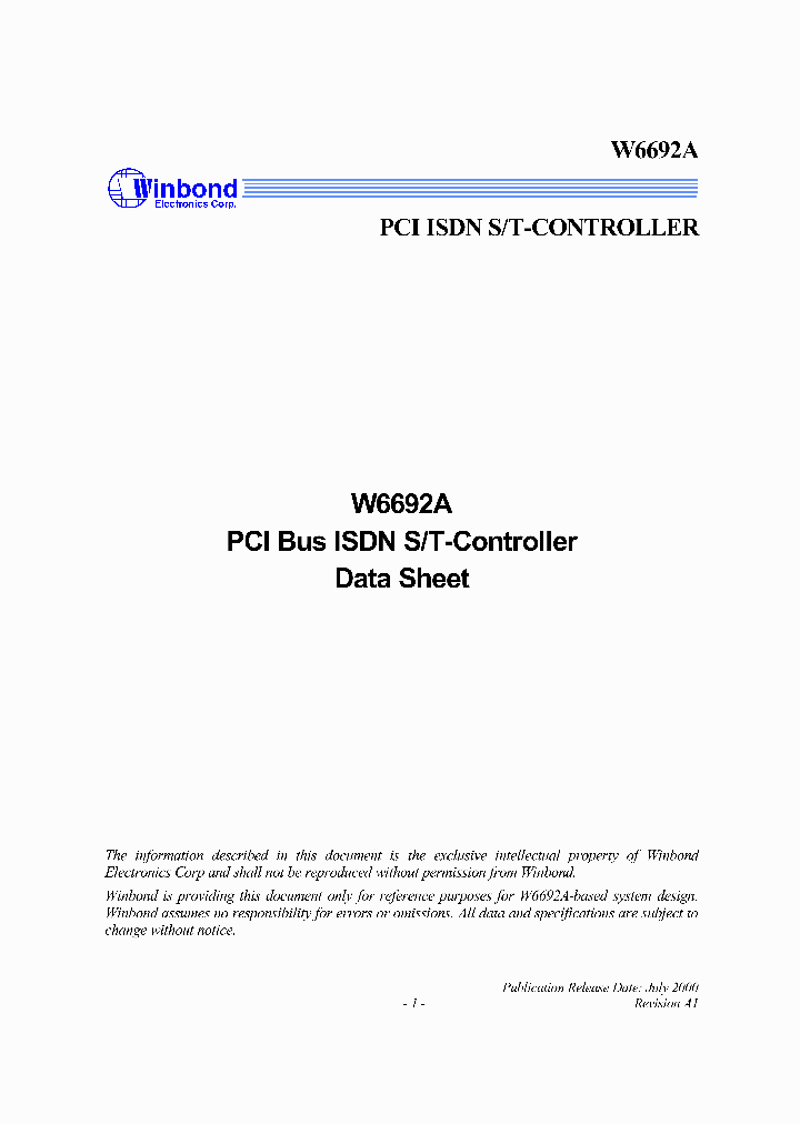 W6692AA1_1007386.PDF Datasheet
