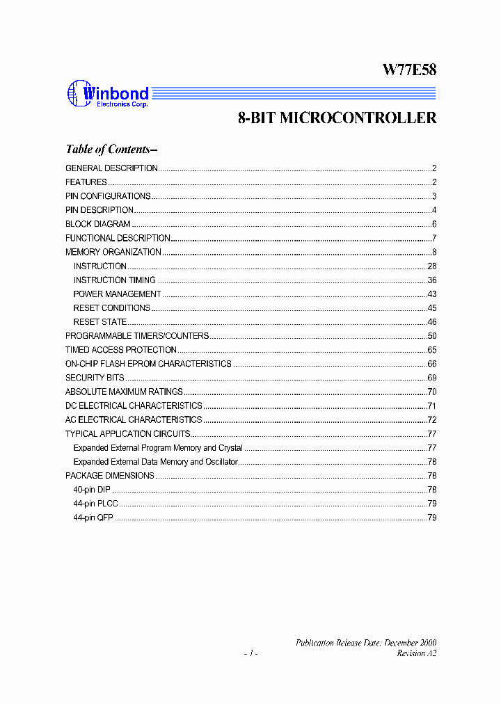 W77E58B1_1007412.PDF Datasheet