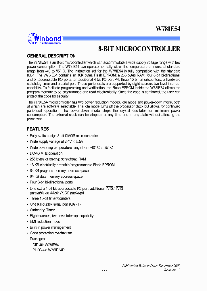 W78IE54C1_1007453.PDF Datasheet