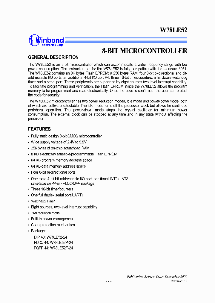 W78LE52C1_1007470.PDF Datasheet