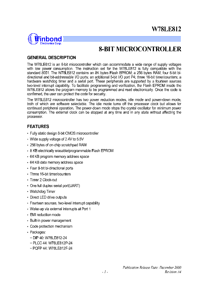 W78LE812D1_1007473.PDF Datasheet