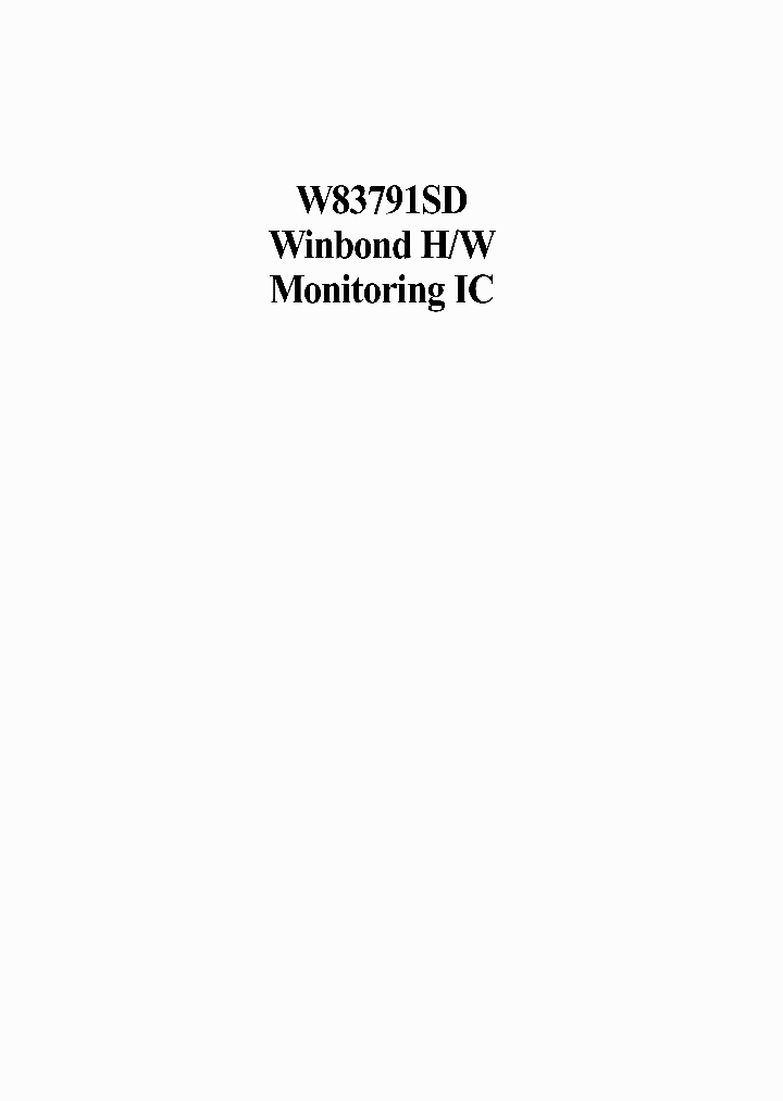 W83791SD_1007519.PDF Datasheet