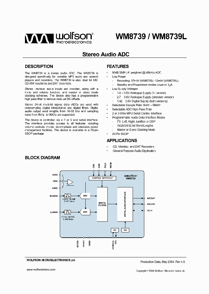 WM8739_1007691.PDF Datasheet