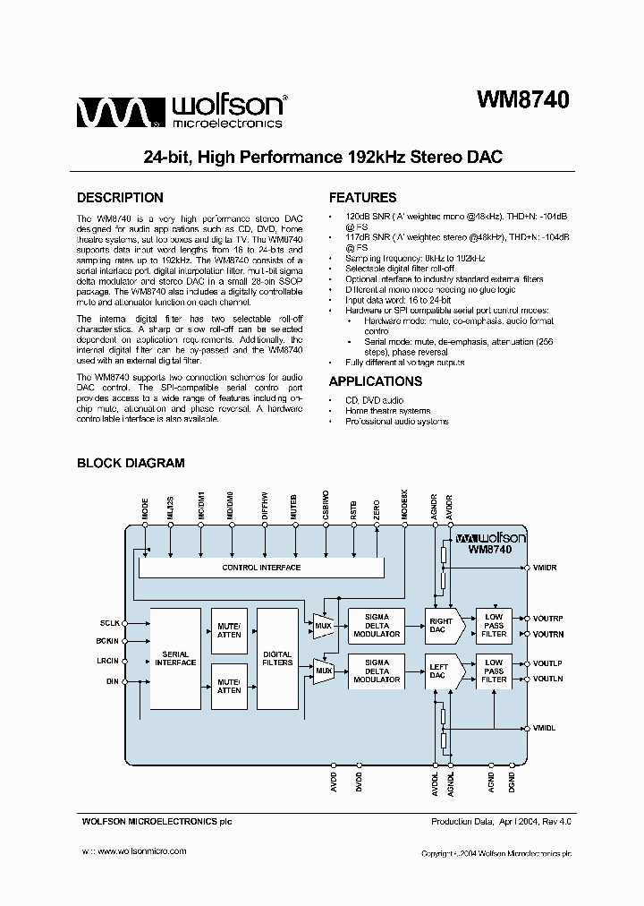 WM8740_1007692.PDF Datasheet