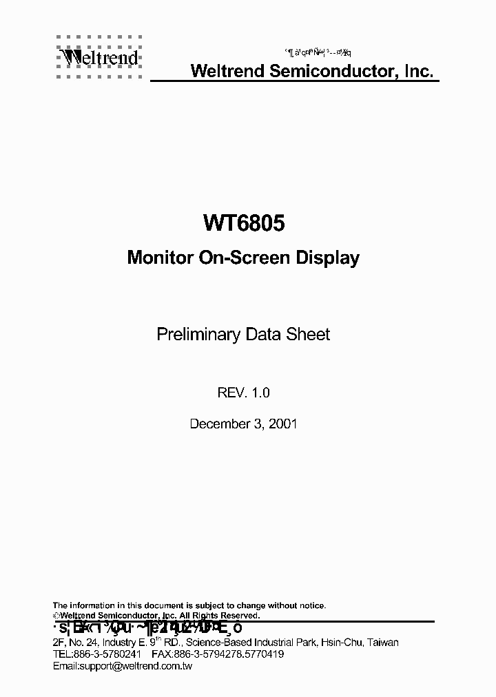 WT6805_1007740.PDF Datasheet