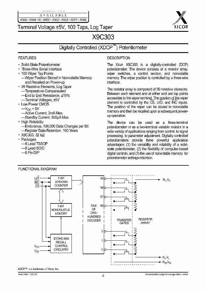 X9C303_1007786.PDF Datasheet