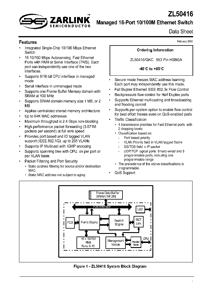 ZL50416_1008057.PDF Datasheet